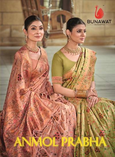BUNAWAT ANMOL PRABHA 1001 TO 1006 DESIGNER SILK SAREE WHOLESALER IN INDIA